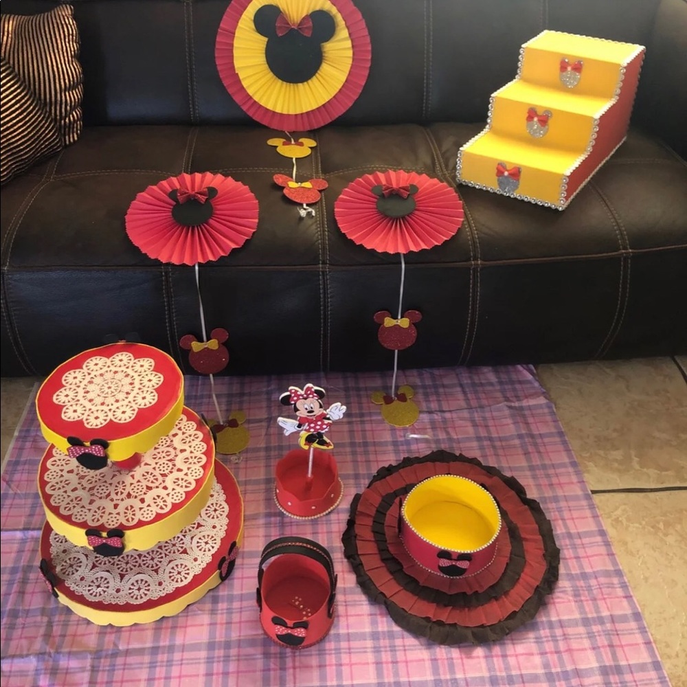 Minnie Mouse party decorations handmade